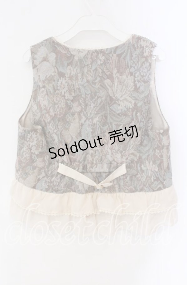 画像3: axes femme / 裾フリルタッセルベスト M ベージュ O-25-09-09-013-AX-TO-IG-OS (3)