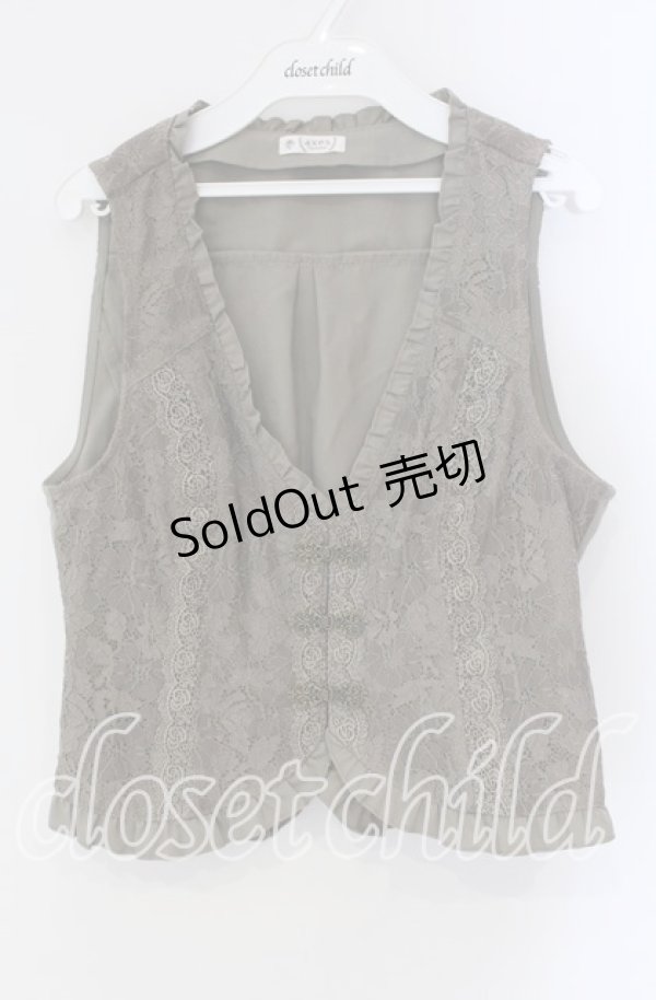 画像1: axes femme / ビットデザインレースベスト M グリーン O-25-09-09-015-AX-TO-IG-OS (1)