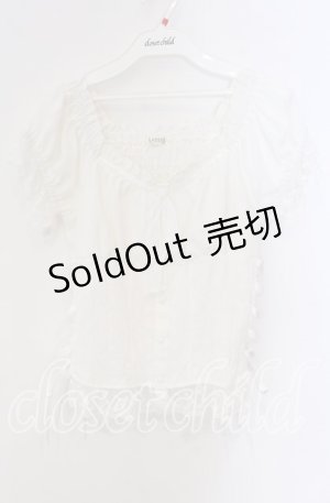 画像: axes femme / コットンレース切替トップス F オフ O-25-09-09-019-AX-TO-IG-OS