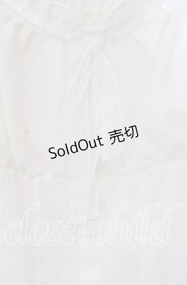 画像2: axes femme / コットンレース切替トップス F オフ O-25-09-09-019-AX-TO-IG-OS (2)