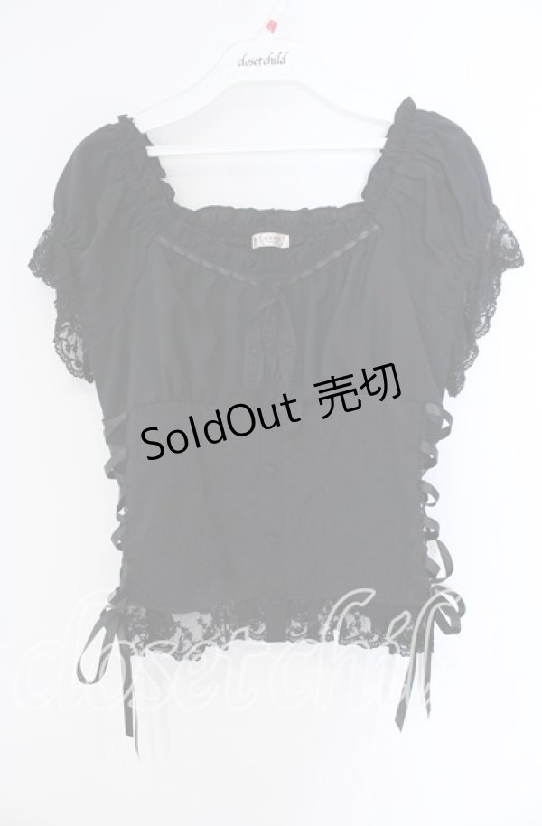 画像1: axes femme / コットンレース切替トップス F クロ O-25-09-09-020-AX-TO-IG-OS (1)