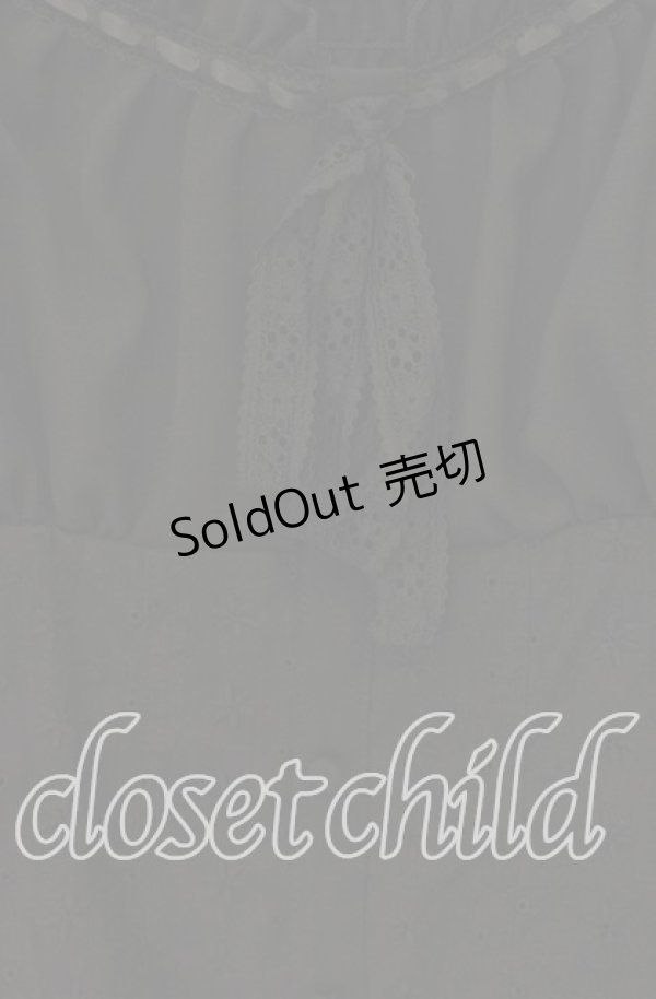 画像2: axes femme / コットンレース切替トップス F クロ O-25-09-09-020-AX-TO-IG-OS (2)