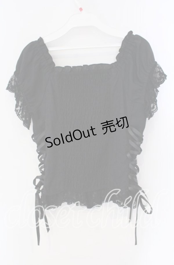 画像3: axes femme / コットンレース切替トップス F クロ O-25-09-09-020-AX-TO-IG-OS (3)