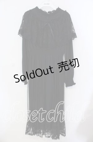 画像: axes femme / ヴィンテージ風ドレス  クロ O-25-09-09-023-AX-OP-IG-OS