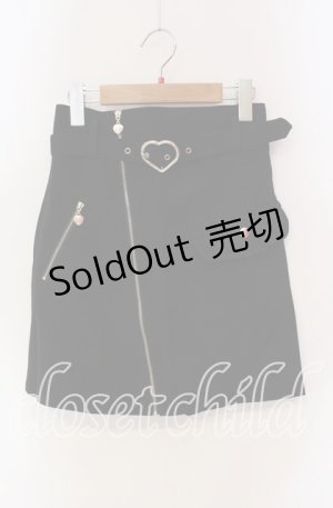 画像: Honey Cinnamon / ハートバックルデザインスカート  クロ O-25-09-11-027-LO-SK-IG-ZY