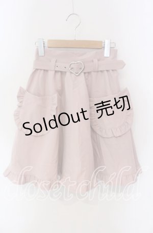 画像: Honey Cinnamon / ハートバックルフレアスカート  ピンク O-25-09-11-029-LO-SK-IG-ZY