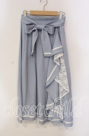 画像: axes femme / ラッフルフリルスカート  サックス O-25-09-11-031-AX-SK-IG-OS