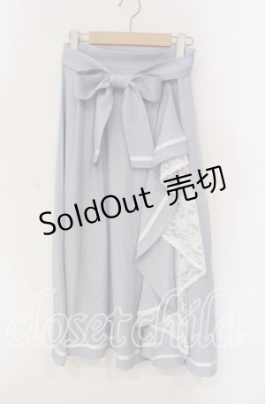 画像: axes femme / ラッフルフリルスカート  サックス O-25-09-11-031-AX-SK-IG-OS