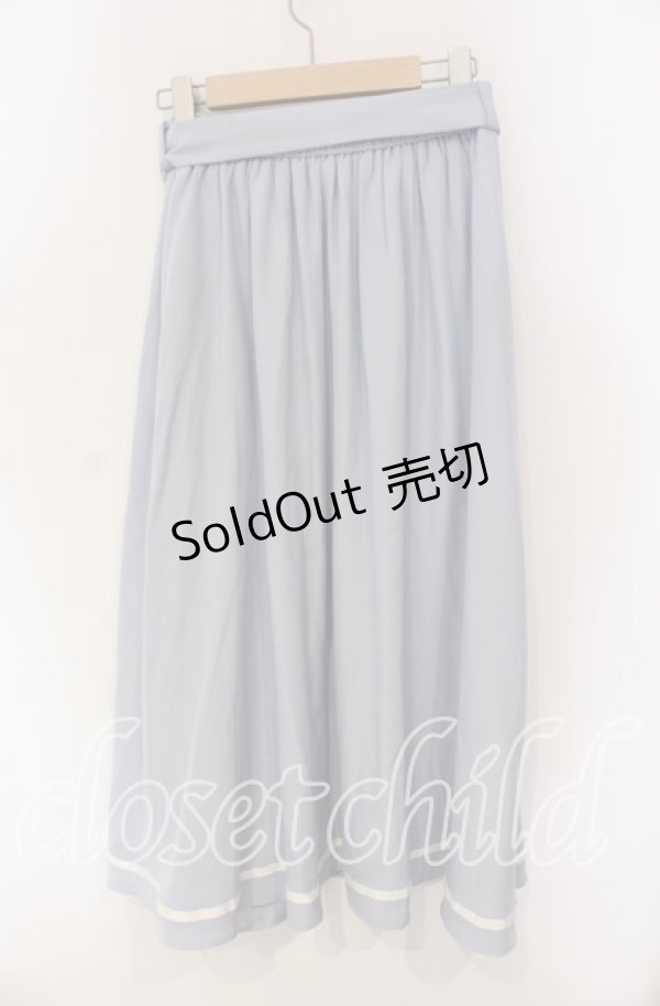 画像2: axes femme / ラッフルフリルスカート  サックス O-25-09-11-031-AX-SK-IG-OS (2)