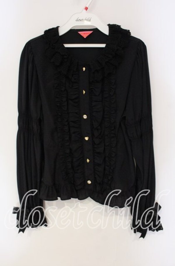 画像1: BABY,THE STARS SHINE BRIGHT / Alice in the Crystal Palaceブラウス  クロ O-25-09-11-043-BA-BL-IG-OS (1)