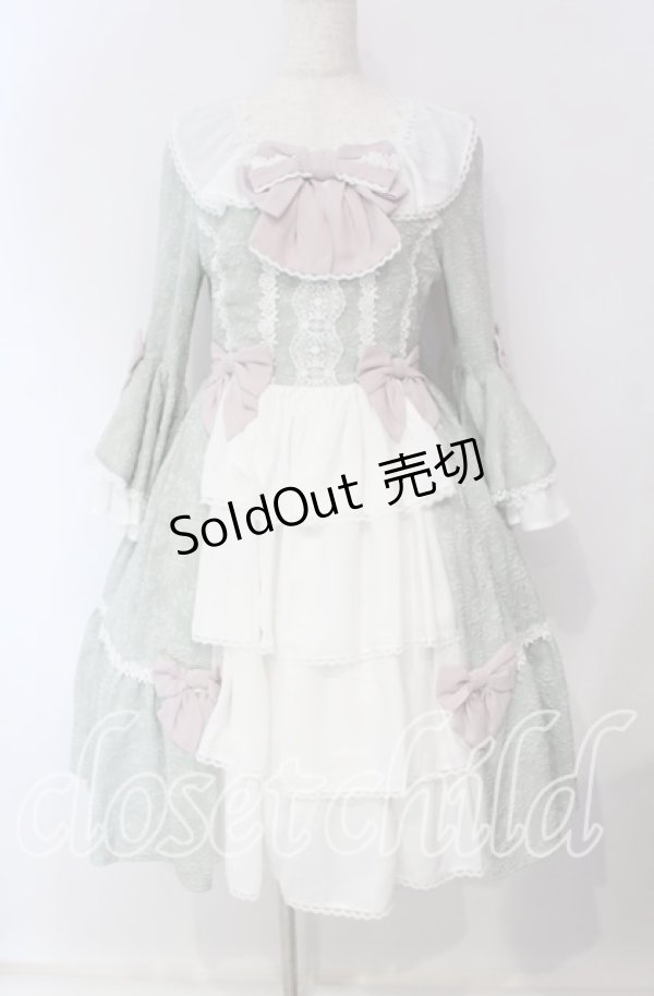 画像1: axes femme kawaii / メアリー姫袖ドレス  ミント O-25-09-11-004-AX-OP-IG-OS (1)