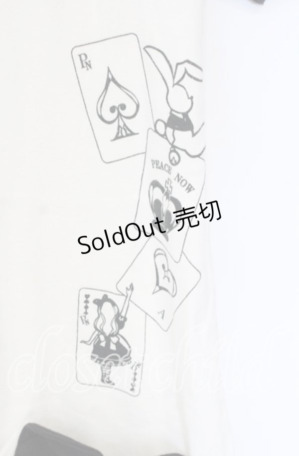 画像2: PEACE NOW / トランププリントラグラン風カットワンピース  ブラック×ホワイト O-25-09-11-045-PU-OP-IG-OS (2)