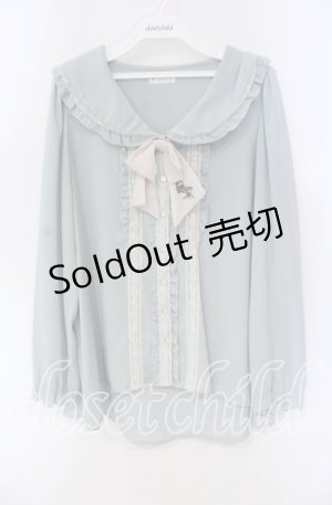 画像: axes femme / ビッグカラーＡラインブラウス M ミント O-25-09-11-049-AX-BL-YM-OS