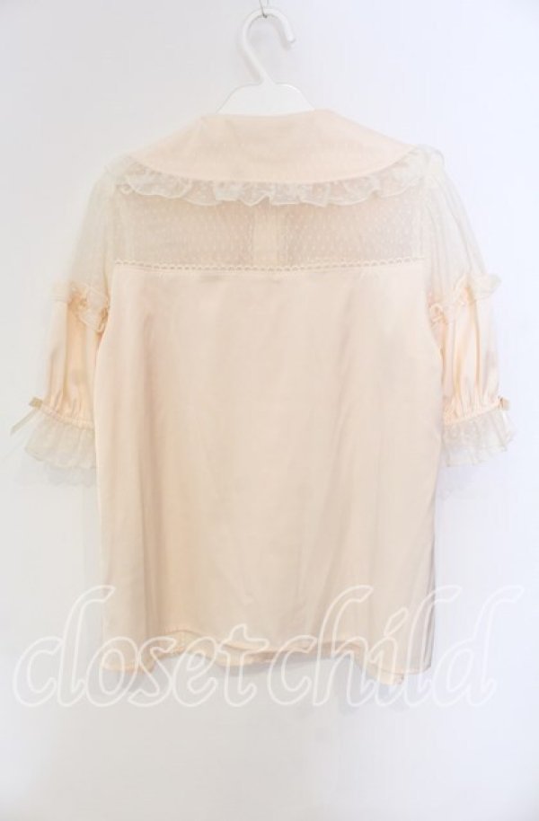 画像3: axes femme kawaii / チュール切り替えパフ袖ブラウス  生成り O-25-09-11-056-AX-BL-IG-ZT040 (3)