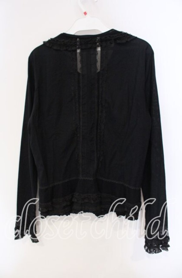 画像3: PINK HOUSE / 透かしレースローンブラウス  クロ O-25-09-11-062-LO-BL-IG-OS (3)