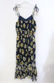 画像3: axes femme / ひまわり柄キャミワンピース  ネイビー O-25-09-11-064-AX-OP-IG-ZT035 (3)