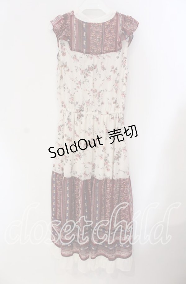 画像3: 【SALE】axes femme / パッチワーク花柄ロングワンピース M アイボリー O-25-09-11-065-AX-OP-IG-ZT036 (3)