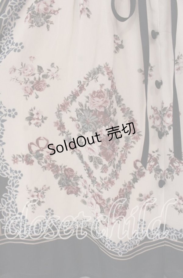 画像2: 【SALE】axes femme / ブーケパネル柄プルオーバー  ベージュ×ネイビー O-25-09-11-070-AX-TO-IG-ZT052 (2)