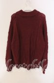 画像3: axes femme / 花刺繍ボトルネックニットプルオーバー  ワイン O-25-09-11-079-AX-TO-IG-OS (3)