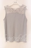 画像1: axes femme / 繊細レースタンクトップ  ライトグレー O-25-09-11-082-AX-TO-IG-ZT359 (1)