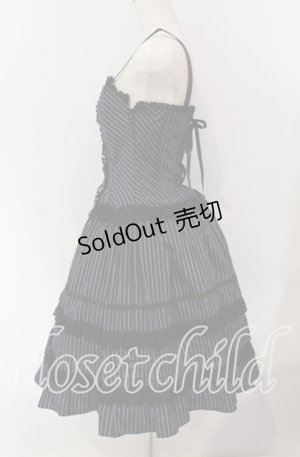 画像3: ALICE and the PIRATES / レジメンタルストライプミランダジャンパースカート  ネイビー O-25-09-11-008-PA-OP-IG-OS (3)