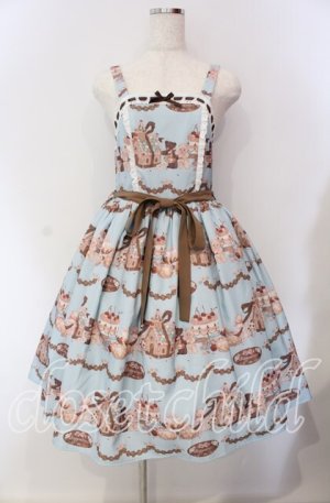 画像: axes femme kawaii / お菓子の家柄ジャンスカ  サックス O-25-09-11-009-AX-OP-IG-OS