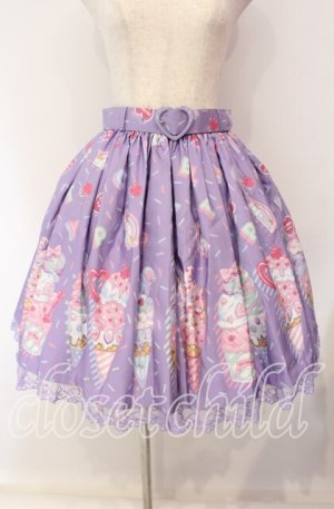 画像: Angelic Pretty / Decoration Ice Creamスカート  ラベンダー O-25-09-11-013-AP-SK-IG-OS