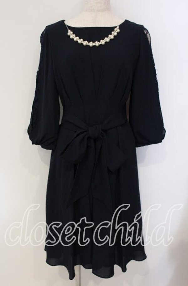 画像1: axes femme / タックデザインドレス  ネイビー O-25-09-11-015-AX-OP-IG-ZT507 (1)