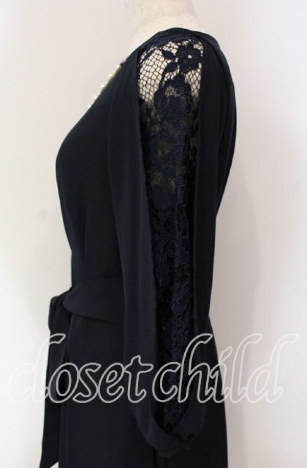 画像2: axes femme / タックデザインドレス  ネイビー O-25-09-11-015-AX-OP-IG-ZT507 (2)