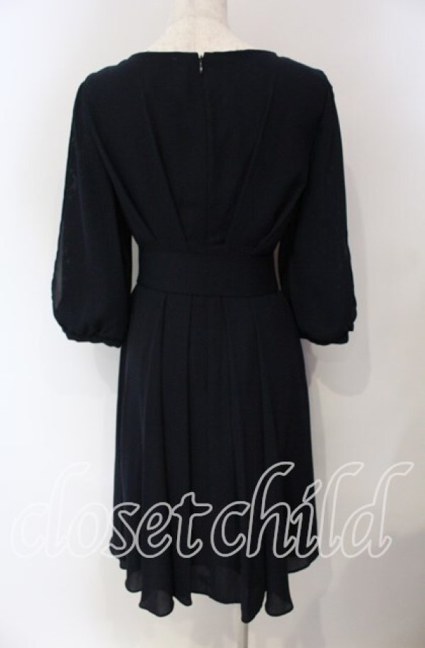 画像3: axes femme / タックデザインドレス  ネイビー O-25-09-11-015-AX-OP-IG-ZT507 (3)