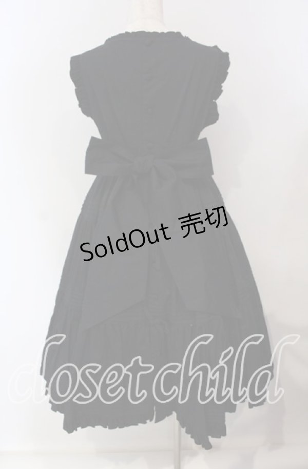 画像4: metamorphose / 共布フリルエプロン風ジャンパースカート  クロ O-25-09-11-002-ME-OP-OW-OS (4)