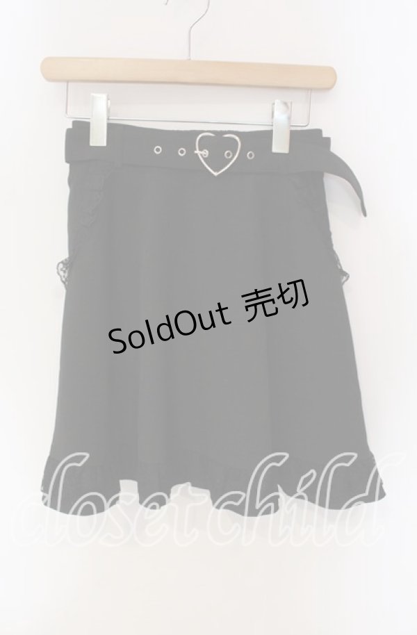 画像1: MA*RS / ハートバックルサス付きスカート【サス欠品】  クロ O-25-09-11-025-EL-SK-IG-OS (1)