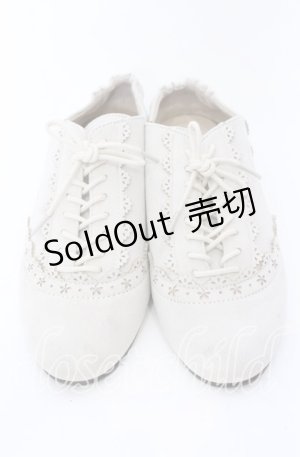 画像: axes femme / スエードバラ刺繍バブーシュ L アイボリー O-25-09-12-001-AX-SH-IG-ZT-K001