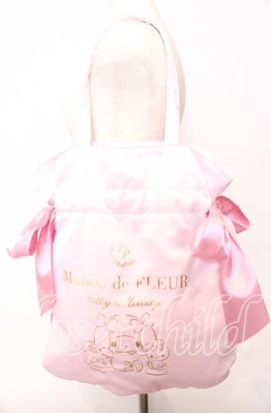画像: Maison de FLEUR / ダブルリボントートバッグ/マイメロディ  ピンク O-25-09-12-031-LO-BG-IG-OS