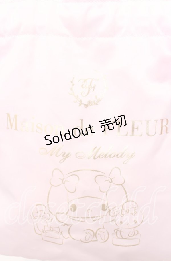 画像2: Maison de FLEUR / ダブルリボントートバッグ/マイメロディ  ピンク O-25-09-12-031-LO-BG-IG-ZT0916A (2)
