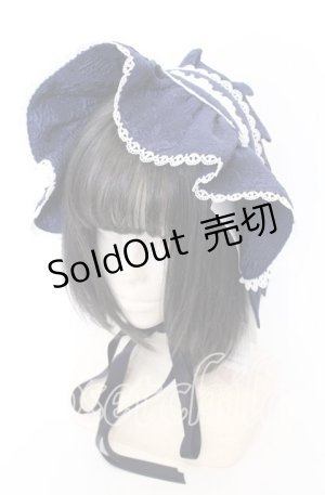 画像: axes femme kawaii / メアリーハーフボンネット  ネイビー O-25-09-12-037-AX-AC-IG-OS