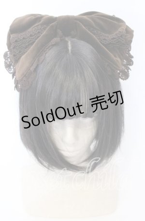 画像: BABY,THE STARS SHINE BRIGHT / Antique Lace Dollリボンカチューシャ  ブラウン O-25-09-12-040-BA-ZA-IG-OS