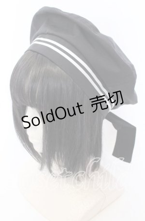 画像: metamorphose / セーラーベレー帽(ワッペン付)  クロ O-25-09-12-045-ME-AC-IG-ZT-K004