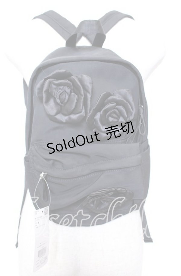 画像1: axes femme / ビッグローズリュックサック  クロ O-25-09-12-047-AX-BG-OW-OS (1)