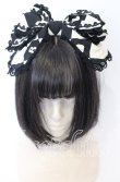 画像1: BABY,THE STARS SHINE BRIGHT / ALICE'S Marchin' Cookie Flavour リボンカチューシャ  クロ×アイボリー O-25-09-12-050-BA-AC-OW-OS (1)