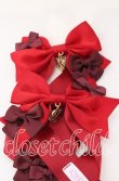 画像2: LOTUS ribbon / ツインリボンバレッタ  アカリボン×ゴールドチャーム O-25-09-12-057-EL-AC-OW-OS (2)