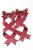 画像3: LOTUS ribbon / ツインリボンバレッタ  ワイン×ハートチョコ O-25-09-12-063-EL-AC-OW-OS (3)