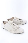 画像2: axes femme / スエードバラ刺繍バブーシュ L アイボリー O-25-09-12-001-AX-SH-IG-OS (2)