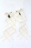 画像3: LOTUS ribbon / ツインリボンバレッタ  アイボリー×ラウンドチョコ O-25-09-12-064-EL-AC-OW-OS (3)