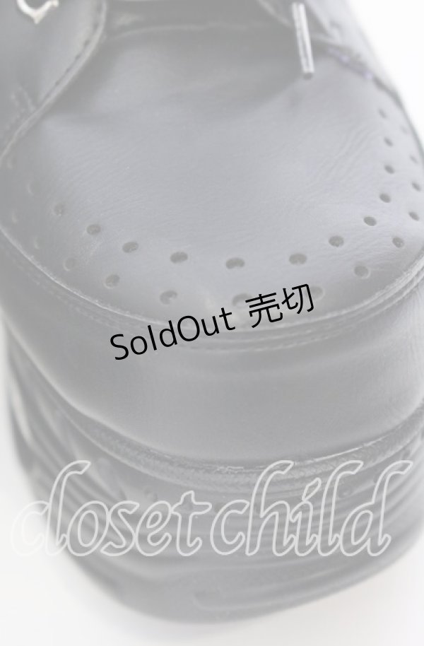 画像5: YOSUKE / 厚底スニーカー 25cm ブラック O-25-09-12-005-PU-SH-IG-OS (5)