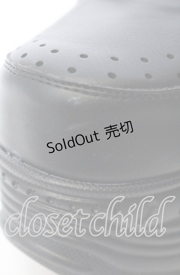 画像6: YOSUKE / 厚底スニーカー 25cm ブラック O-25-09-12-005-PU-SH-IG-OS (6)