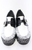 画像1: DearMyLove / 厚底メイドフリルシューズ 23.5cm クロ×シロ O-25-09-12-006-EL-SH-IG-OS (1)