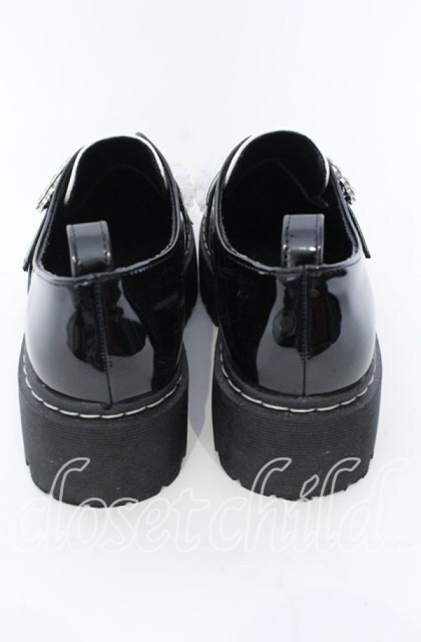 画像3: DearMyLove / 厚底メイドフリルシューズ 23.5cm クロ×シロ O-25-09-12-006-EL-SH-IG-ZT-K001 (3)