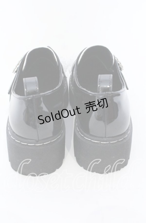 画像3: 【SALE】DearMyLove / 厚底メイドフリルシューズ 23.5cm クロ×シロ O-25-09-12-006-EL-SH-IG-ZT-K001 (3)