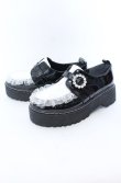 画像4: DearMyLove / 厚底メイドフリルシューズ 23.5cm クロ×シロ O-25-09-12-006-EL-SH-IG-OS (4)